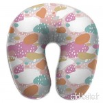 Travel Pillow Abstract Color Pops Paint Strokes Colorful Spots for Girls Memory Foam U Neck Pillow for Lightweight Support in Airplane Car Train Bus - B07V3X7WHB